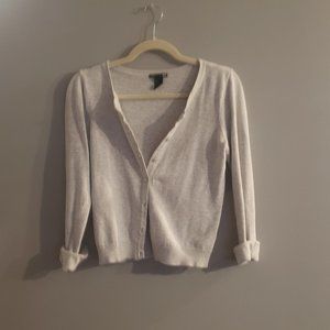 Gray Cropped H&M Cardigan